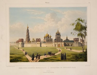 Utsikt over Novodevichy-klosteret i Moskva, 1840-tallet av Charles Claude Bachelier