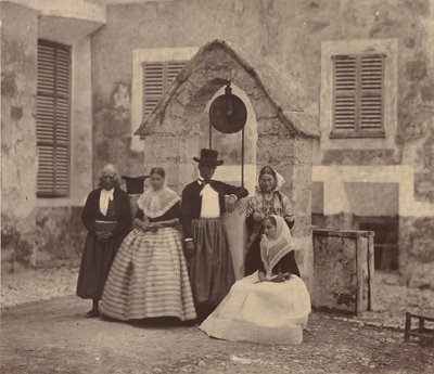 Balearene, landsbyboerne i Palma og dens omgivelser, 1860. av Charles Clifford
