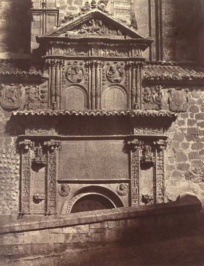 Portalen til Den Hellige Ånds kloster, Salamanca, 1853. av Charles Clifford