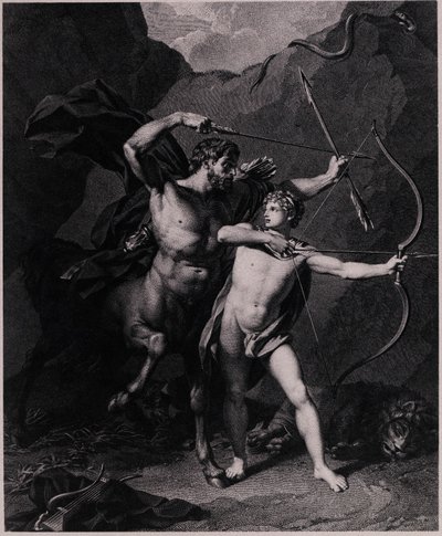 Utdannelsen til Achilles, 1794 av Charles Clément Bervic