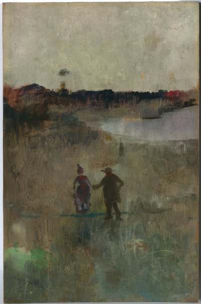 (Landskap med to små figurer, Richmond, NSW) av Charles Edward Conder