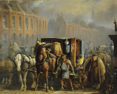 A London Cab (olje på lerret) (for par se 266153) av Charles Cooper Henderson