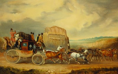 The Exeter til London Royal Mail passerer William Downes Exeter Wagon av Charles Cooper Henderson
