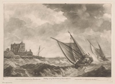 Seilbåter går fra havnen i Vlissingen Seiler ut av Port of Flushing (tittel på objekt) av Charles Corbutt