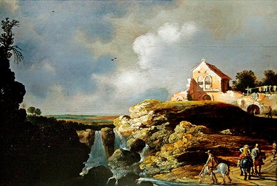 Ryttere i et landskap av Charles Cornelisz de Hooch