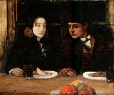 The Farewell Supper, Toilers of the Sea, 1897. av Charles Cottet