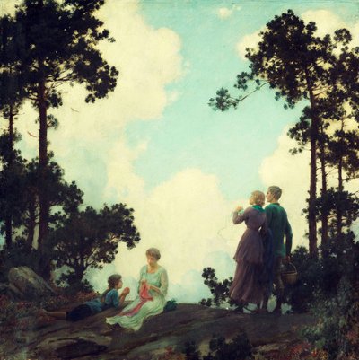 Under Pines av Charles Courtney Curran