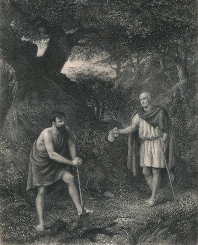 Timon og Flavius Timon av Athen, c1870 av Charles Cousen