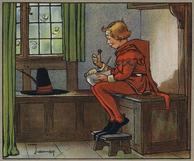 Lille Jack Horner (farge litho) av Charles Crombie