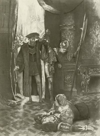 Lucrezia Borgia, siste akt siste scene (gravyr) av Charles D. Graves