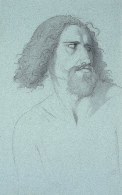 Head of a Man (kull på papir) av Charles Damour