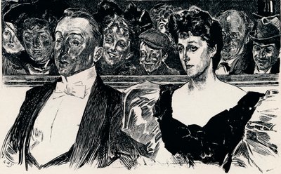 På teatret, c1876-1898, 1898 av Charles Dana Gibson