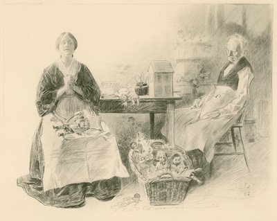 Caleb Plummer og hans datter av Charles Dana Gibson