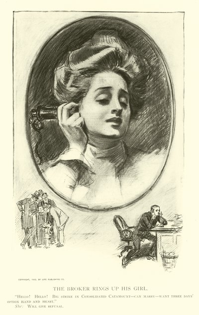 Illustrasjon for The Social Ladder av Charles Dana Gibson
