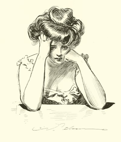 Hun bestemmer seg for å dø til tross for Dr. Bottles av Charles Dana Gibson