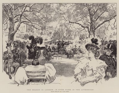 Sesongen i London, i Hyde Park om ettermiddagen av Charles Dana Gibson