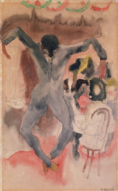 Black Dancing (wc på papir) av Charles Demuth