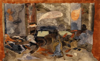 Grevinne Gerschutz Lulus død (wc på papir) av Charles Demuth