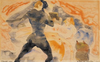Honore de Balzacs The Girl with the Golden Eyes, 1916 (wc og blyant på papir) av Charles Demuth