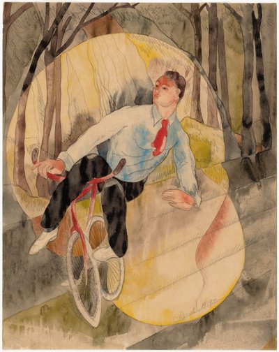 I Vaudeville, sykkelrytteren av Charles Demuth