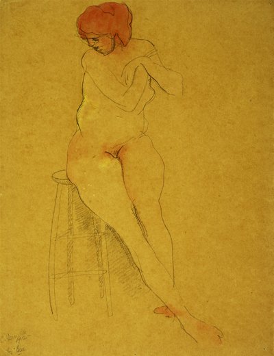 Sittende naken av Charles Demuth