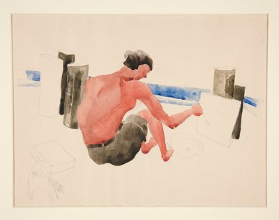 Kunstneren på stranden skisserer av Charles Demuth