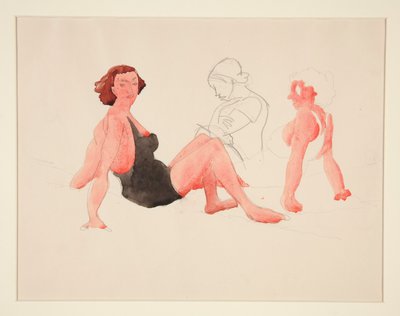 Tre kvinner på stranden, Provincetown av Charles Demuth