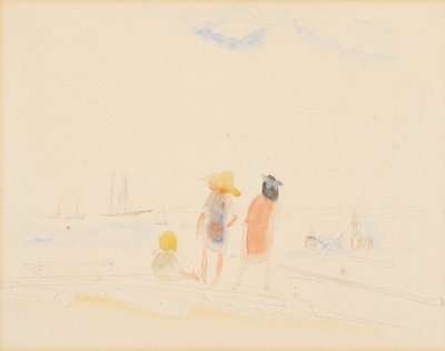 To kvinner og barn på stranden av Charles Demuth