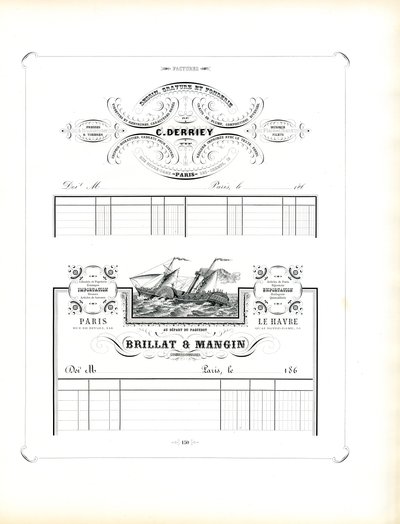 Forretningsbrevark for handels- og rederier (trykt) av Charles Derriey