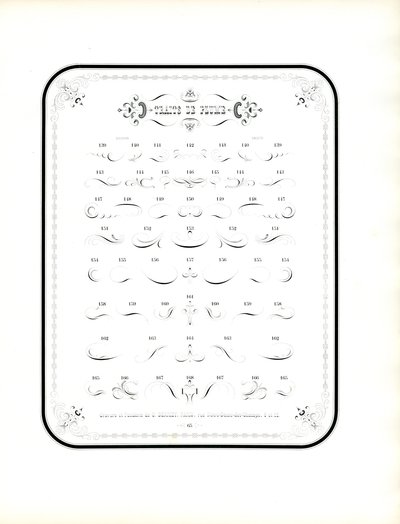 Kalligrafiske utsmykninger og dekorative elementer (trykk) av Charles Derriey
