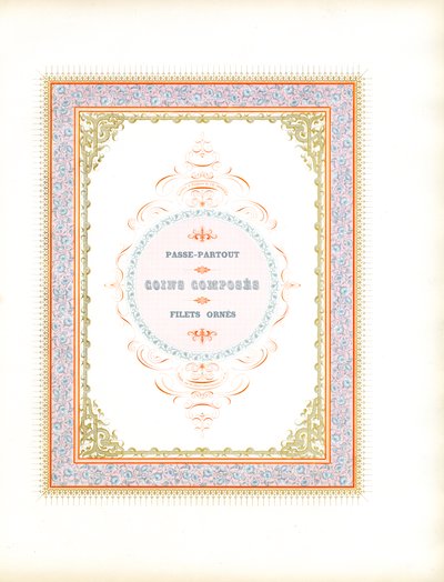 Dekorativ ramme med passepartout (trykk) av Charles Derriey