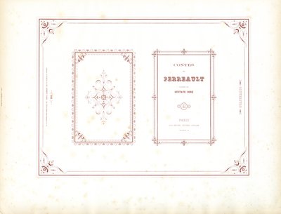 Elegante bokrammer for litterære verk (trykk) av Charles Derriey