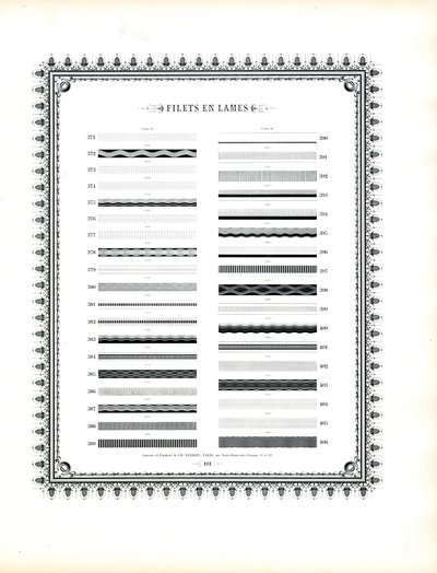 Typografiske dekorative regler (trykt) av Charles Derriey