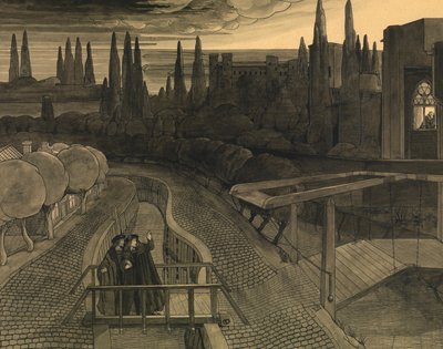 Hjalmar (blekk og vask på papir) av Charles Doudelet
