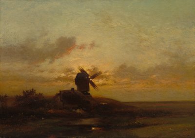 Vindmøllen, slutten av 1850-tallet (olje på stoff) av Charles Duprez