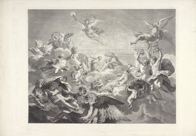 Phaëton som Apollo Maleriene til Charles le Brun og Eustache Le Sueur som er i (...) huset til president Lambert (serietittel) av Charles Dupuis