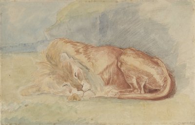 sovende løve av Charles Edmé Saint Marcel Cabin