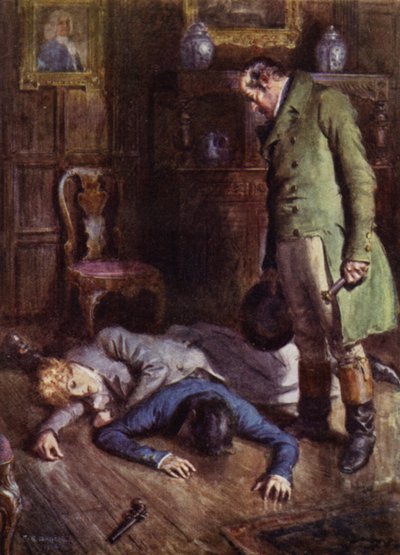 Illustrasjon for The Amateur Gentleman av Jeffery Farnol (litho-farge) av Charles Edmund (after) Brock