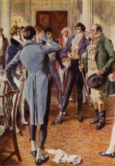 Illustrasjon for The Amateur Gentleman av Jeffery Farnol (litho-farge) av Charles Edmund (after) Brock