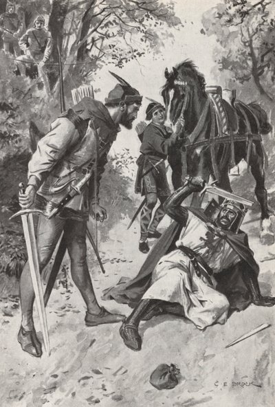 Robin Hood (litho) av Charles Edmund (after) Brock