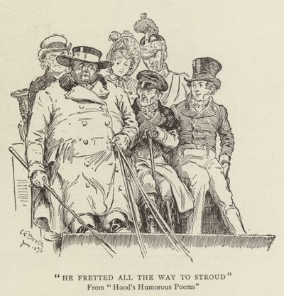Han freste seg hele veien til Stroud, Hoods humoristiske dikt av Charles Edmund Brock