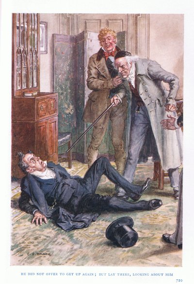 Han tilbød seg ikke å reise seg igjen, men lå der og så seg om av Charles Edmund Brock