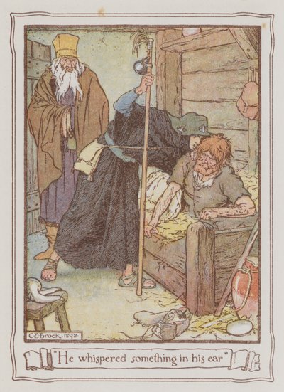 Illustrasjon for Ivanhoe av Sir Walter Scott (farge litho) av Charles Edmund Brock