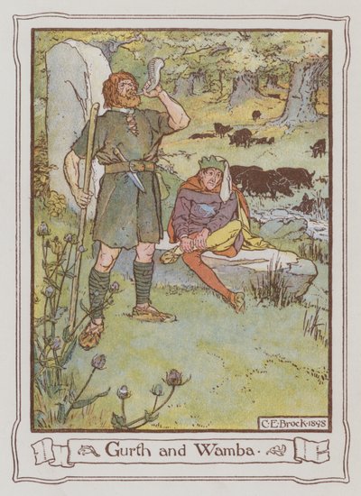 Illustrasjon for Ivanhoe av Sir Walter Scott av Charles Edmund Brock