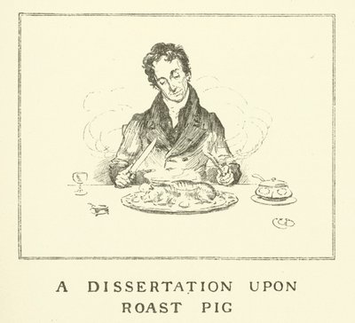 Illustration for The Essays of Elia by Charles Lamb (engraving) av Charles Edmund Brock