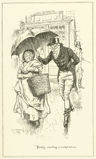 Illustrasjon for The Essays of Elia av Charles Lamb (gravering) av Charles Edmund Brock