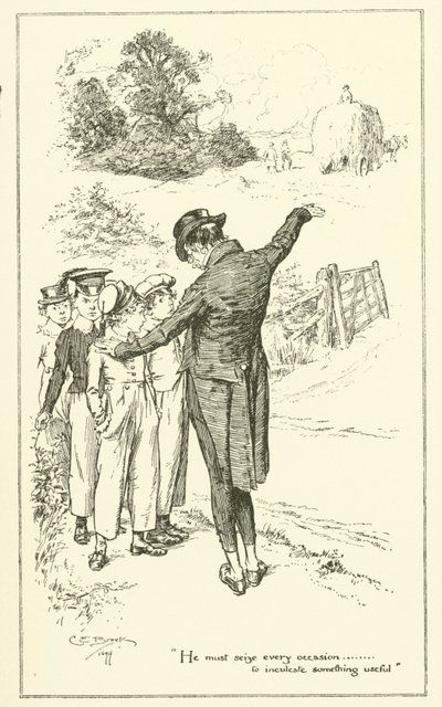 Illustrasjon for The Essays of Elia av Charles Lamb (gravering) av Charles Edmund Brock