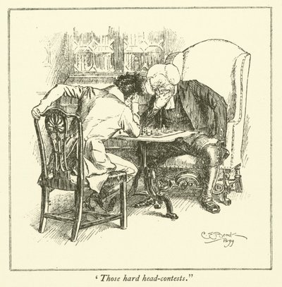 Illustrasjon for The Essays of Elia av Charles Lamb (gravering) av Charles Edmund Brock