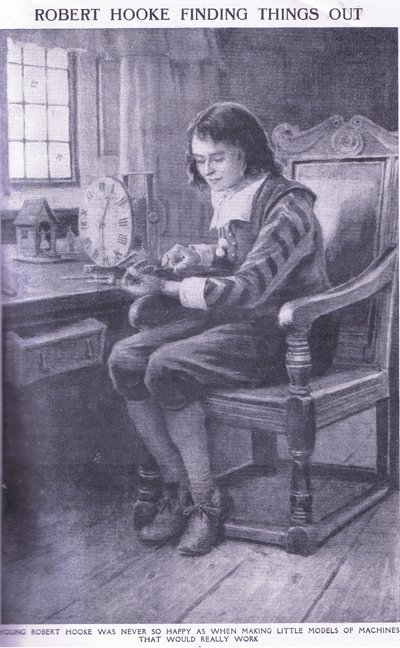 Robert Hooke finner ut av ting av Charles Edmund Brock