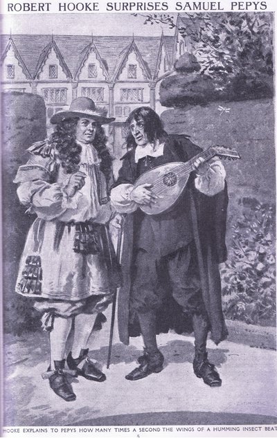 Robert Hooke overrasker Samuel Pepys av Charles Edmund Brock